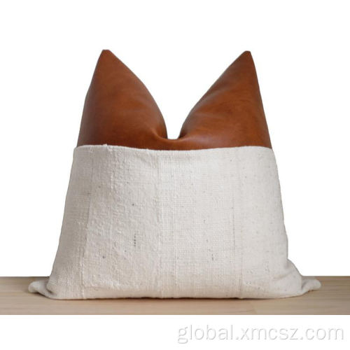 Embroidery Cushion Covers New style faux fur leather cushion cover Factory